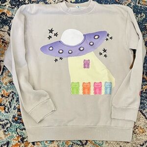 NWT Gummy Bear UFO Graphic Crewneck Sweatshirt